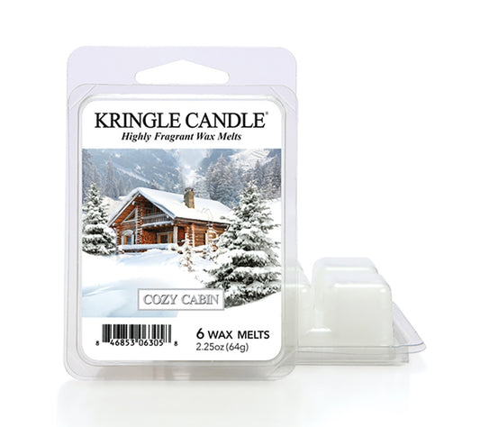 Kringle Wax Melts 6 pcs Cozy Cabin von Kringle Candle kaufen | Duft: Gemütlich, süßlich, würzig, holzig, warm | Mehrmals schmelzbar