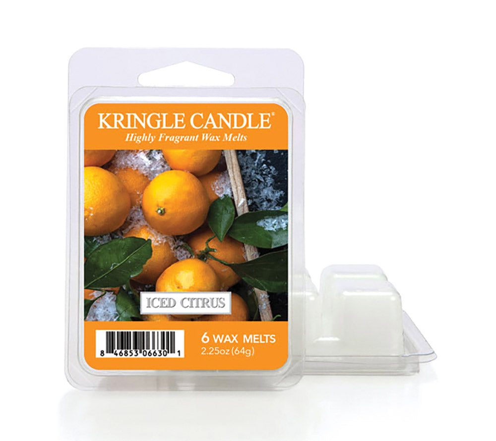 Kringle Wax Melts 6 pcs Iced Citrus von Kringle Candle kaufen | Duft: Erfrischend, zitrusartig, winterlich, belebend, herb | Mehrmals schmelzbar 