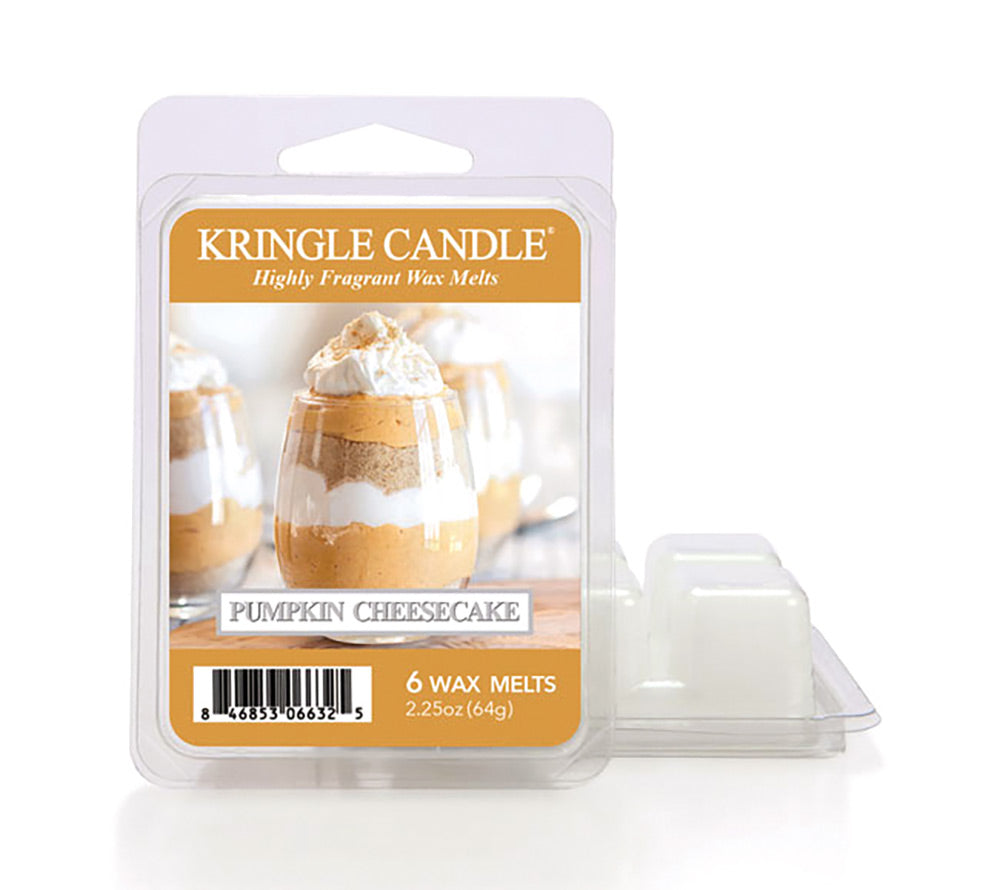 Kringle Wax Melts 6 pcs Pumpkin Cheesecake von Kringle Candle kaufen | Duft: Gewürzig, cremig, herbstlich, süß, einladend | Mehrmals schmelzbar 