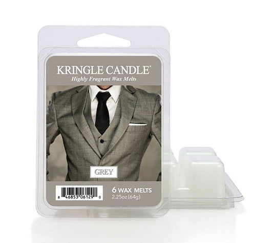 Kringle Wax Melts 6 pcs Grey von Kringle Candle kaufen | Duft: Elegant, holzig, exotisch, warm, verführerisch | Mehrmals schmelzbar 