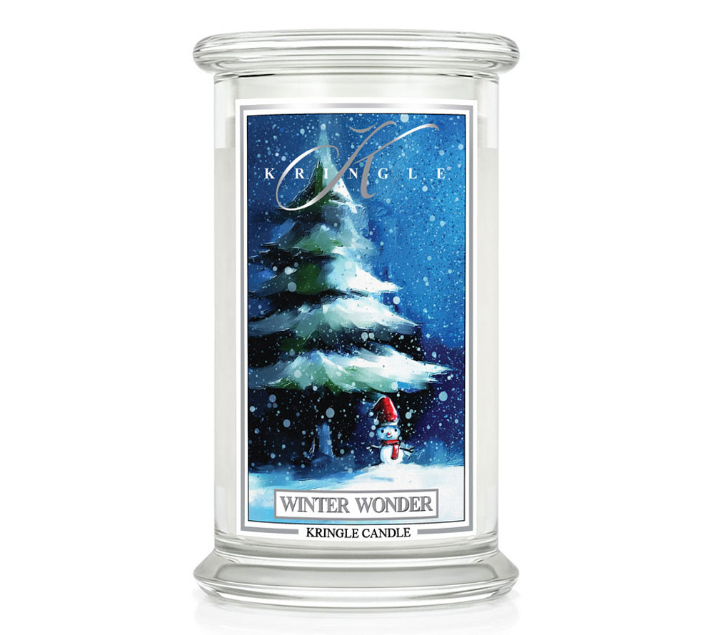 Kringle Jar Large Winter Wonder von Kringle Candle kaufen | Duft: Frisch, Tanne, Immergrün, Grapefruit | Brenndauer: 100 Stunden 