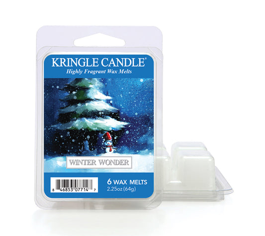 Kringle Wax Melts 6 pcs Winter Wonder von Kringle Candle kaufen | Duft: Frisch, Tanne, Immergrün, Grapefruit | Mehrmals schmelzbar 