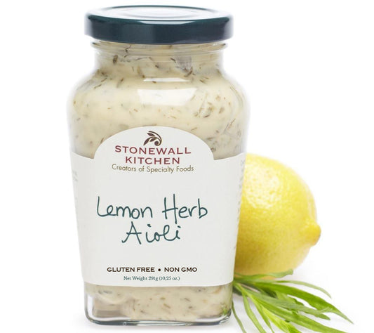 Lemon Herb Aioli von Stonewall Kitchen kaufen | erfrischende Zitrone mit Kräutern | Perfekt für Gemüse
