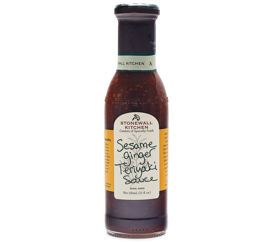 Sesame Ginger Teriyaki Sauce von Stonewall Kitchen kaufen | Angenehm würziger Geschmack | Ideal zum Marinieren von Rind, Huhn und Fisch