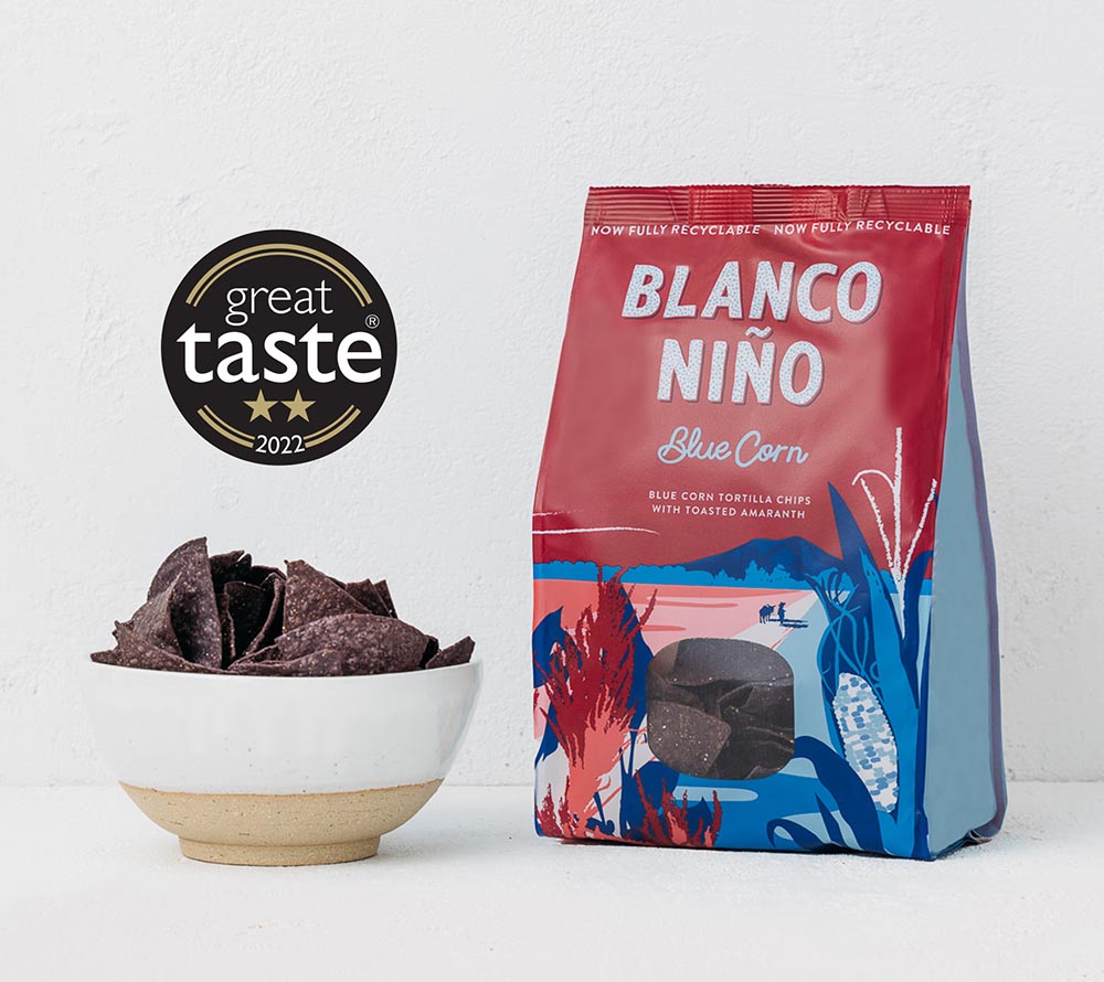 Blanco Niño Blue Corn Tortilla Chips kaufen | 100 % vegan & glutenfrei | Authentischer Geschmack durch traditionelle Nixtamalisierung  EU-weiter Versand