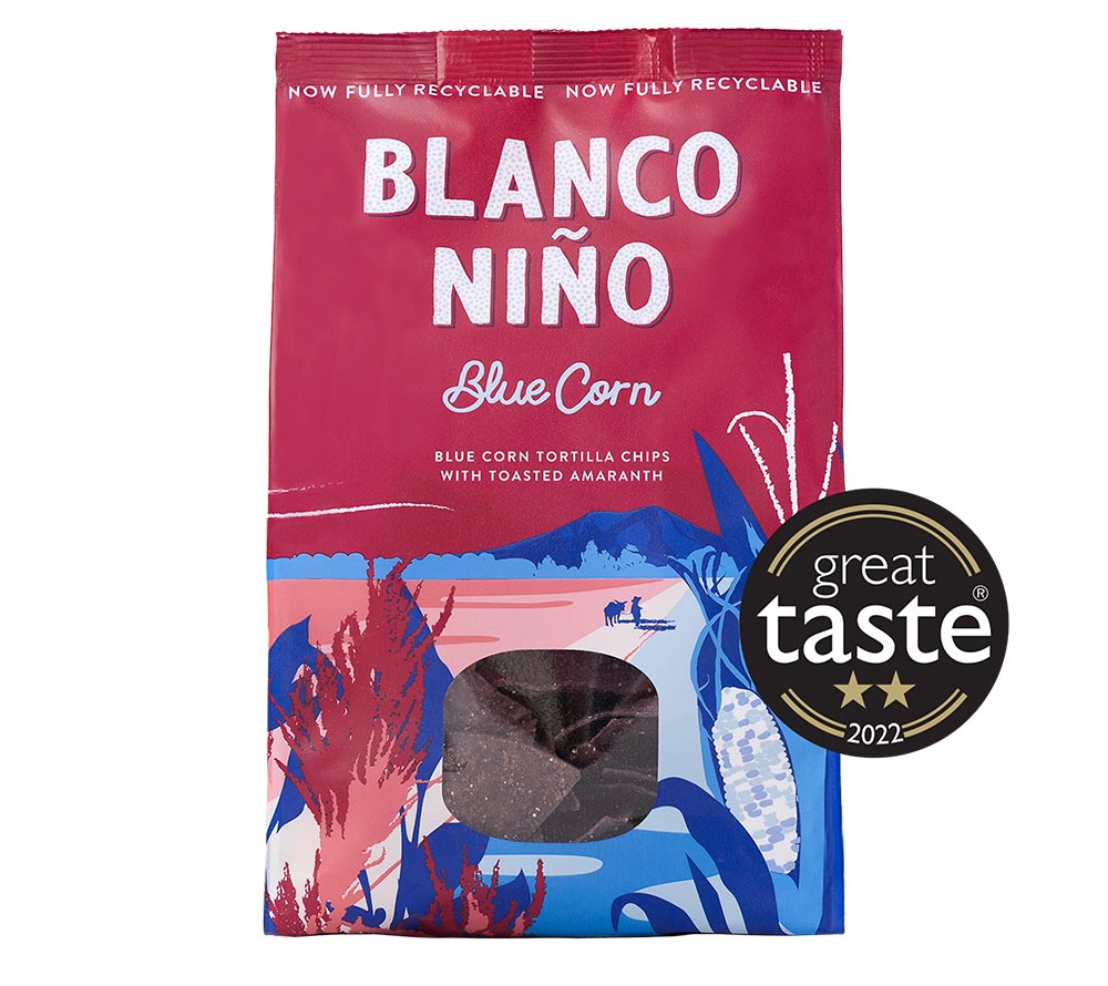 Blanco Niño Blue Corn Tortilla Chips kaufen | 100 % vegan & glutenfrei | Authentischer Geschmack durch traditionelle Nixtamalisierung  EU-weiter Versand