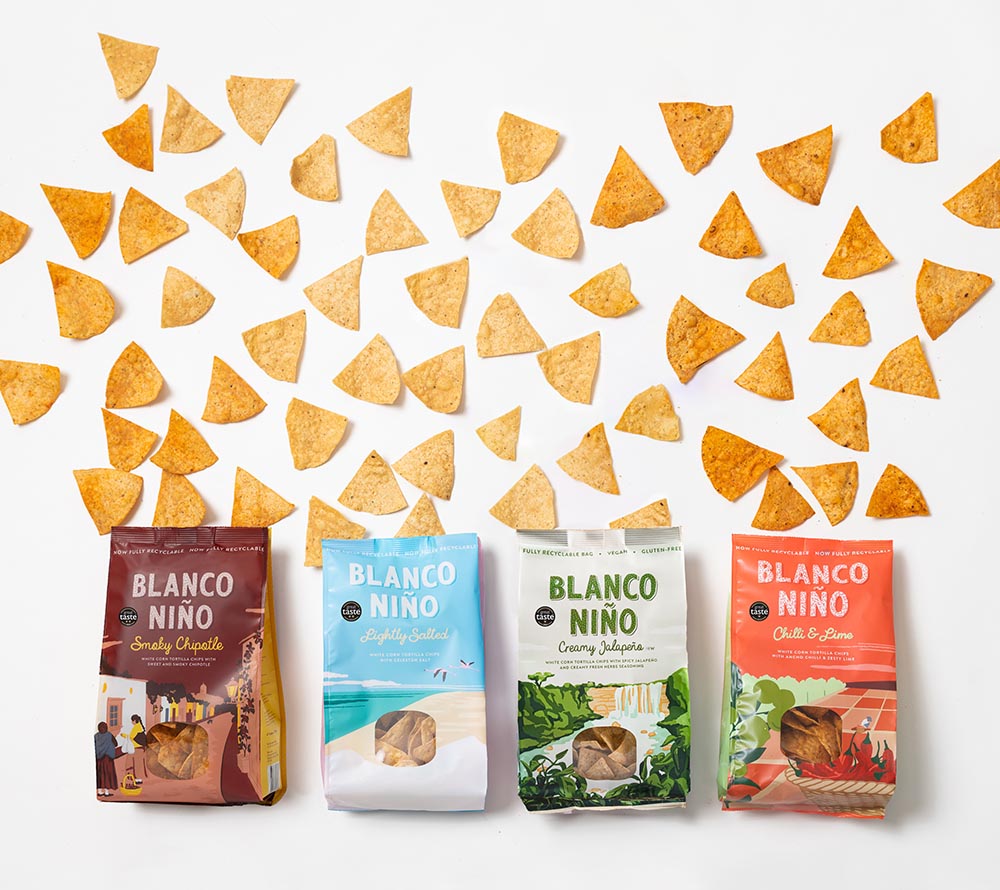 Blanco Niño Chilli & Lime Tortilla Chips kaufen | 100 % vegan & glutenfrei | Authentischer Geschmack durch traditionelle Nixtamalisierung  EU-weiter Versand