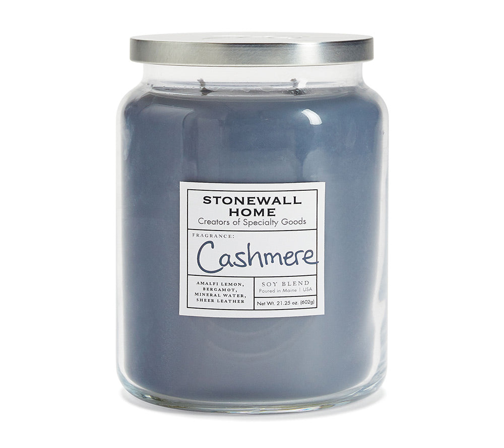 Stonewall Jar Large Cashmere von Stonewall Kitchen kaufen | Duft: Maskulin, einladend, prickelnd, exotisch | Brenndauer: 170 Stunden