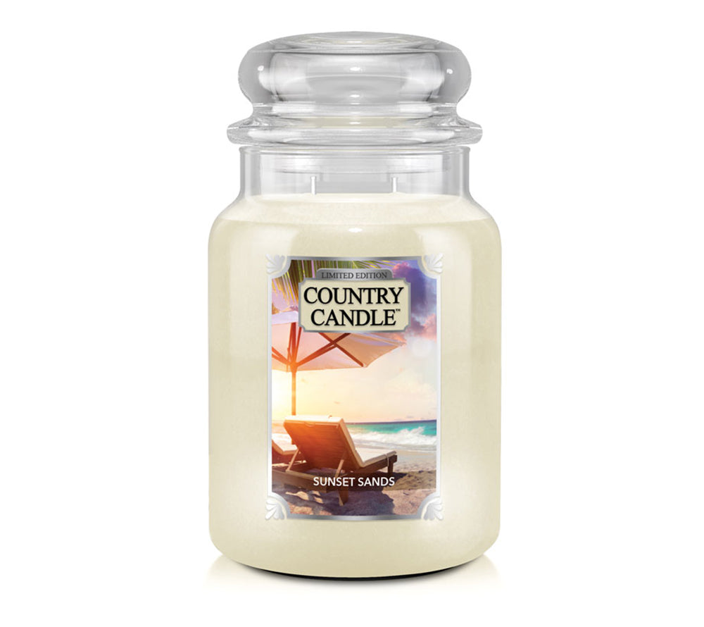 Country Jar Large Sunset Sands von Kringle Candle kaufen | Duft: Frisch, fruchtig, Frühlingsduft | Brenndauer: 100-150 Stunden | EU-weiter Versand