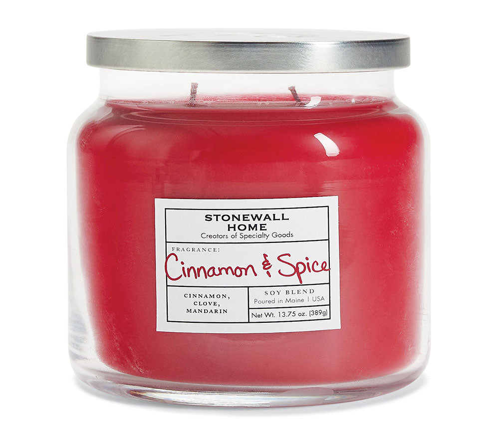 Stonewall Jar Medium Cinnamon & Spice von Stonewall Kitchen kaufen | Duft:Würzig, warm, festlich, fruchtig | Brenndauer: 105 Stunden