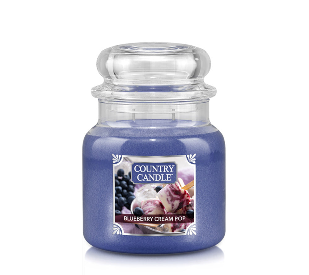 Country Jar Medium Blueberry Cream Pop von Country Candle kaufen | Duft: Fruchtig-süß, belebend, zart | Brenndauer: 65-90 Stunden 