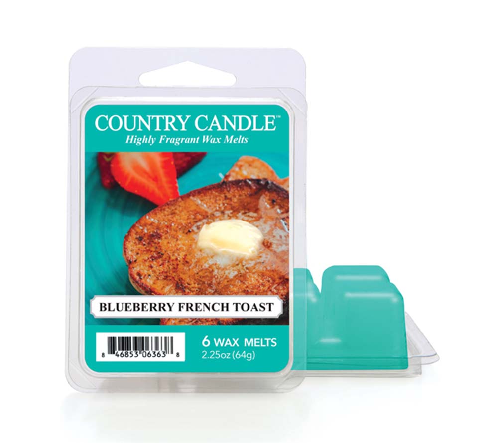 Country Wax Melts 6 pcs Blueberry French Toast von Country Candle kaufen | Duft: Fruchtig-süß, Blaubeere, Zimt | Mehrmals schmelzbar