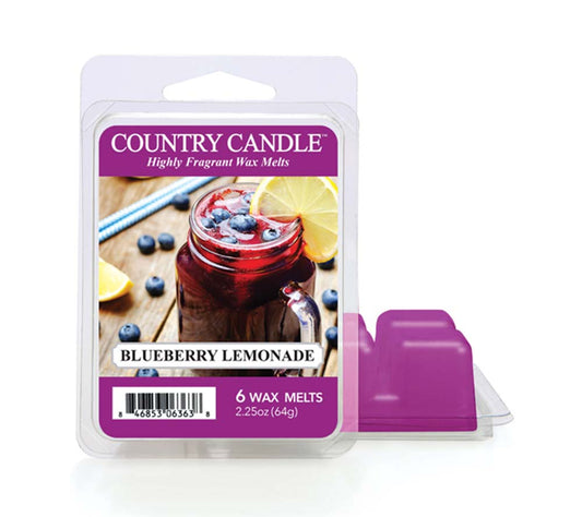 Country Wax Melts 6 pcs Blueberry Lemonade von Country Candle kaufen | Duft: Blaubeeren, Himbeeren, Zitronen, Limette | Mehrmals schmelzbar