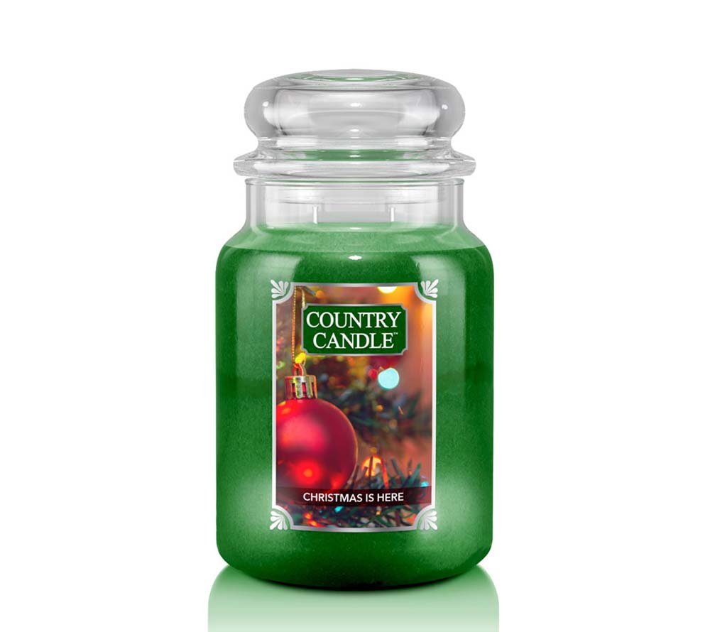 Country Jar Large Christmas Is Here von Country Candle kaufen | Duft: Frisch, rauchig, fruchtig, holzig | Brenndauer: 100-150 Stunden