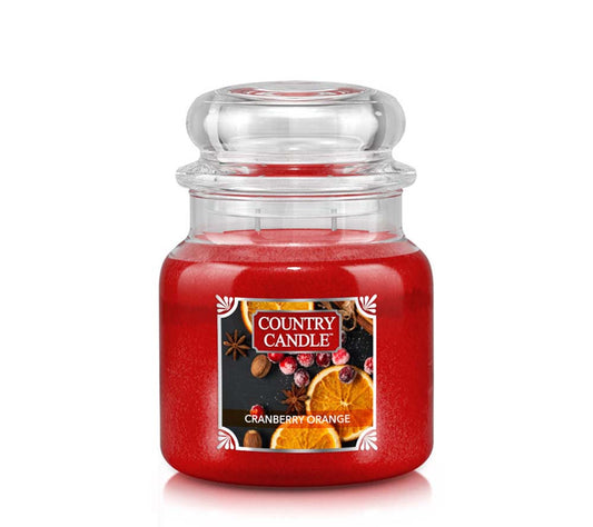 Country Jar Medium Cranberry Orange