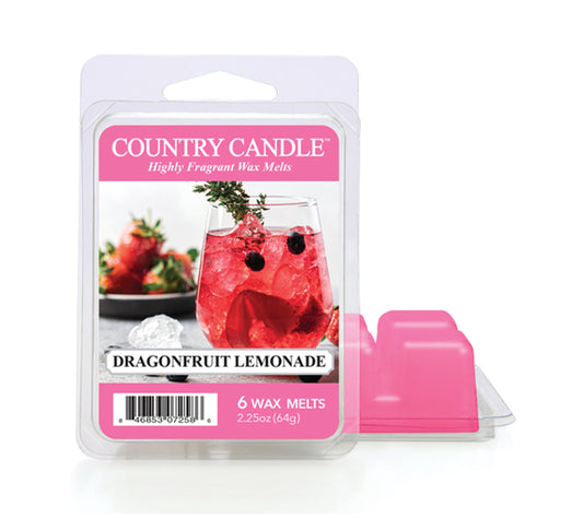 Country Wax Melts 6 pcs Dragonfruit Lemonade von Country Candle kaufen | Duft: Tropisch, fruchtig, erfrischend, süß | Mehrmals schmelzbar 