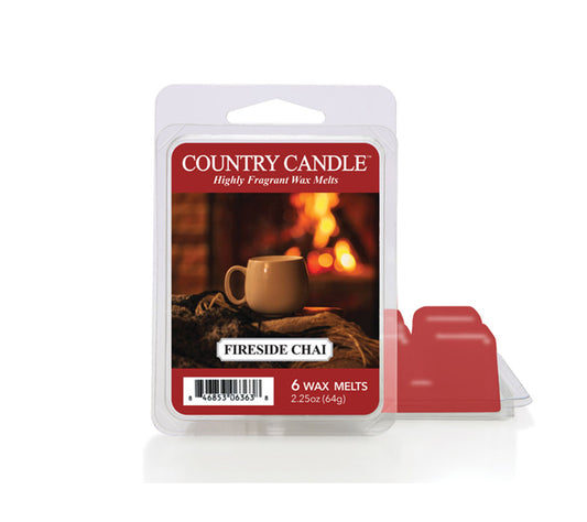 Fireside Chai von Country Candle | Behagliche Atmosphäre eines Abends am Kamin | warme Gewürze, Holzrauch | Ideal für festliche Momente