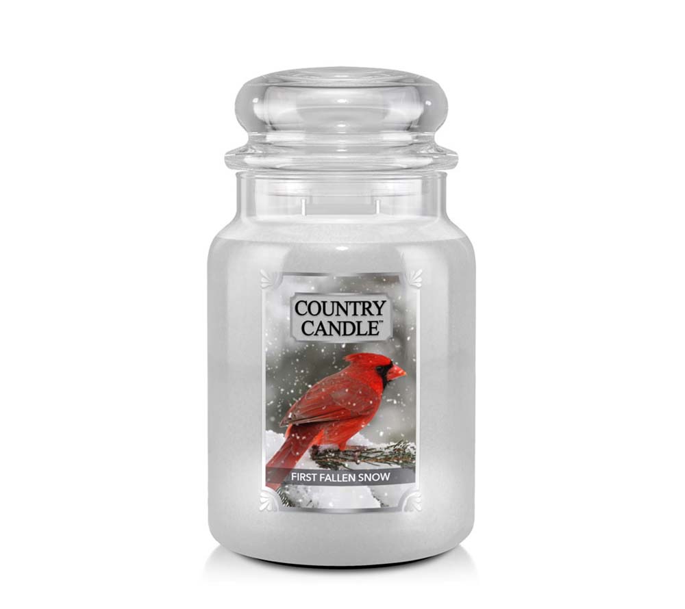 Country Jar Large First Fallen Snow von Country Candle kaufen | Duft: Fruchtig, rauchig, winterlich, magisch | Brenndauer: 100-150 Stunden