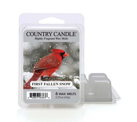 Country Wax Melts 6 pcs First Fallen Snow von Country Candle kaufen | Duft: Fruchtig, rauchig, winterlich, magisch | Mehrmals schmelzbar 