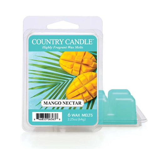 Country Wax Melts 6 pcs Mango Nectar von Country Candle kaufen | Duft: Mango, Kokosmilch, Vanille, Aprikose, Ananas | Mehrmals schmelzbar 