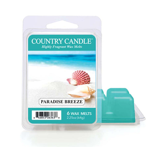 Country Wax Melts 6 pcs Paradise Breeze von Country Candle kaufen | Duft: Banane, Kokos, Tonka, Vanille, Palmenblätter | Mehrmals schmelzbar