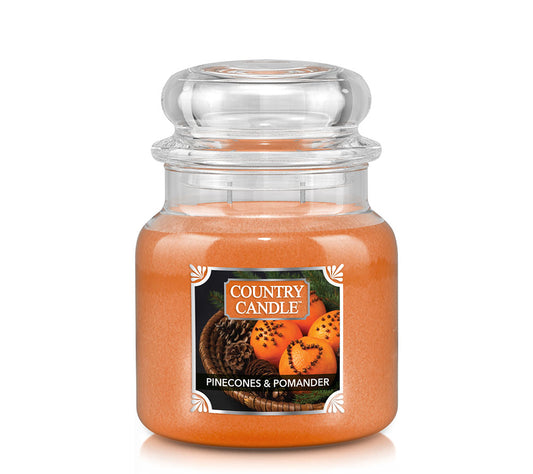 Pinecones & Pomander Duftkerze von Country Candle | Erfrischende Herbstaromen | Perfekt für die Herbstsaison | Idealer Geschenkartikel