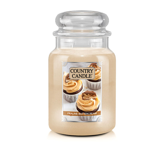 Praline Buttercream Duftkerze von Country Candle | Perfekter Herbstduft für Ihr Sortiment | Ideal für die Herbstsaison | als Geschenkidee