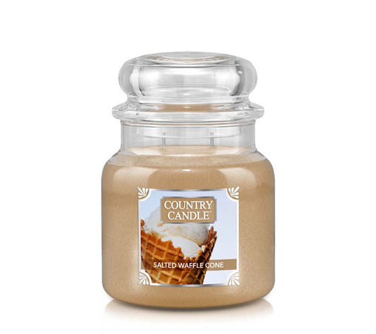 Country Jar Medium Salted Waffle Cone von Country Candle kaufen | Duft: Waffel, Streusel, Vanille, Karamell | Brenndauer: 65-90 Stunden 
