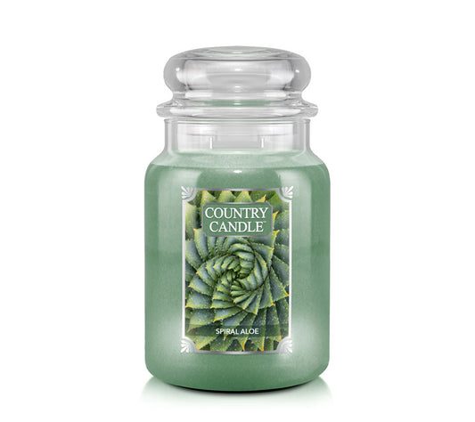 Country Jar Large Spiral Aloe von Country Candle kaufen | Duft: Frisch, warm, belebend, facettenreich | Brenndauer: 100-150 Stunden 