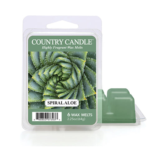 Country Wax Melts 6 pcs Spiral Aloe von Country Candle kaufen | Duft: Frisch, warm, belebend, facettenreich | Mehrmals schmelzbar