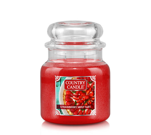 Country Jar Medium Strawberry Mint Tart von Country Candle kaufen | Duft: Süß, fruchtig, erfrischend, verlockend | Brenndauer: 65-90 Stunden