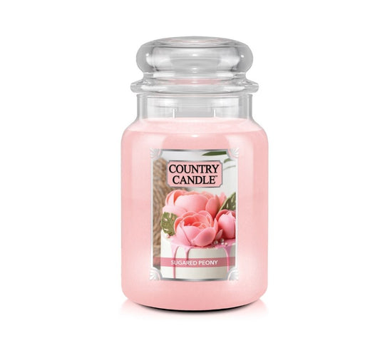 Country Candle Jar Large Sugared Peony kaufen | für Liebhaber floraler Komposition | Ideal für Frühling, Valentinstag, Hochzeits-Sortimente