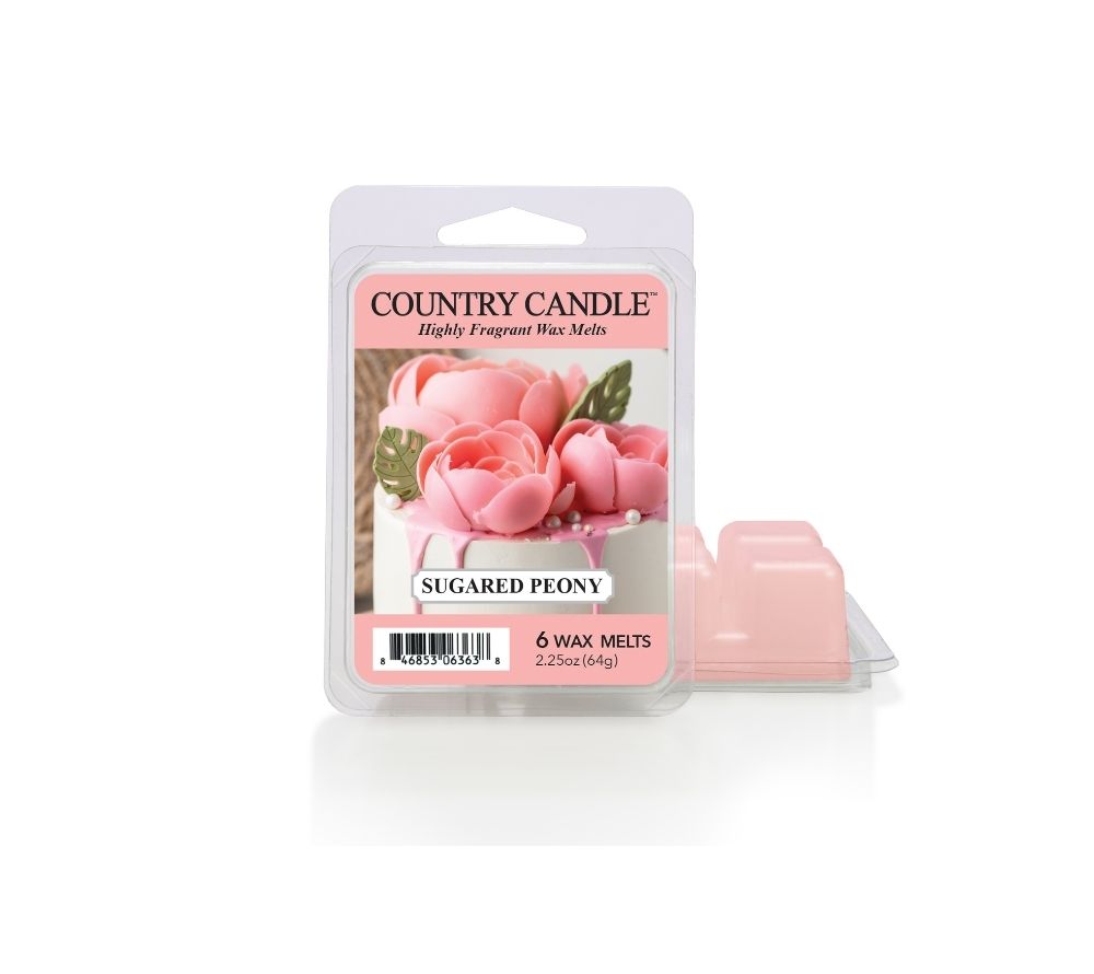 Country Candle Wax Melts Sugared Peony kaufen | für Liebhaber floraler Komposition | Ideal für Frühling, Valentinstag, Hochzeits-Sortimente