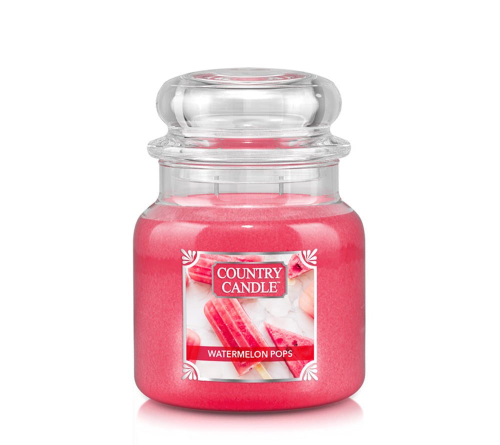 Country Jar Medium Watermelon Pops von Country Candle kaufen | Duft: Fruchtig, süß, sommerlich, zitrusartig | Brenndauer: 65-90 Stunden