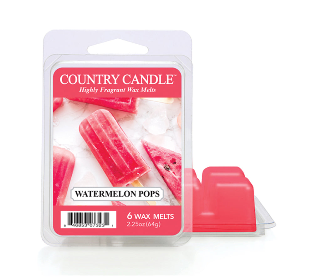 Country Wax Melts 6 pcs Watermelon Pops von Country Candle kaufen | Duft: Fruchtig, süß, sommerlich, zitrusartig | Mehrmals schmelzbar