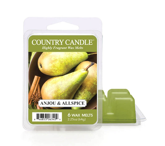 Country Wax Melts 6 pcs Anjou & Allspice von Country Candle kaufen | Duft: Birnig, würzig, vanillig, warm, harmonisch | Mehrmals schmelzbar