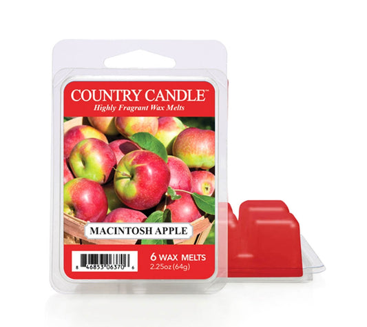 Country Wax Melts 6 pcs Macintosh Apple von Country Candle kaufen | Duft: Frisch, fruchtig, süß, sauer, authentisch | Mehrmals schmelzbar