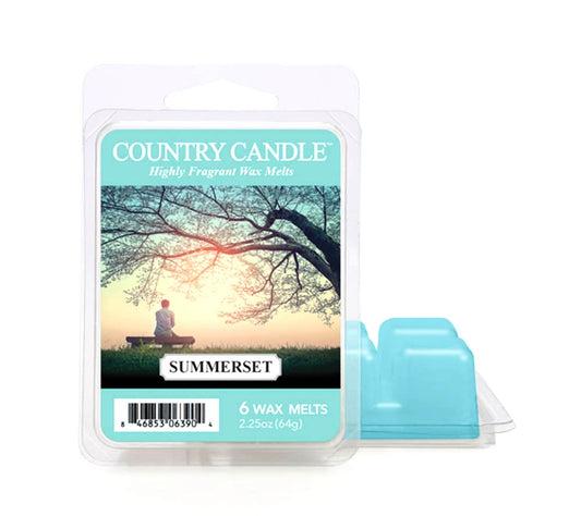 Country Wax Melts 6 pcs Summerset von Country Candle kaufen | Duft: Frisch, süß, rauchig, cremig, beruhigend | Mehrmals schmelzbar