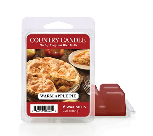 Country Wax Melts 6 pcs Warm Apple Pie von Country Candle kaufen | Duft: Süß, würzig, vanillig, fruchtig, authentisch | Mehrmals schmelzbar