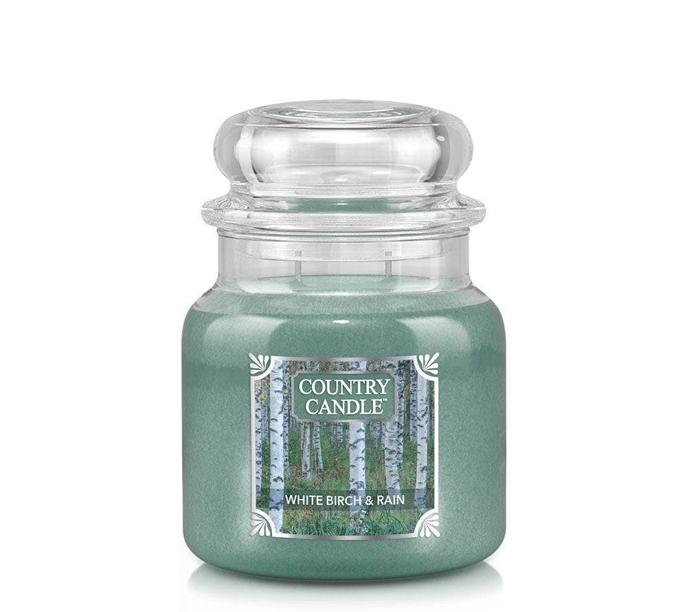 White Birch & Rain von Country Candle | Erfrischender Waldduft | Perfekt für die Herbst- und Wintersaison | Idealer Geschenkartikel