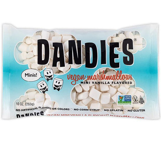 Dandies Marshmallow Vanilla Mini von Chicago Vegan Foods kaufen | Vegane Vanille Marshmallows | Perfekt für Desserts und heiße Schokolade