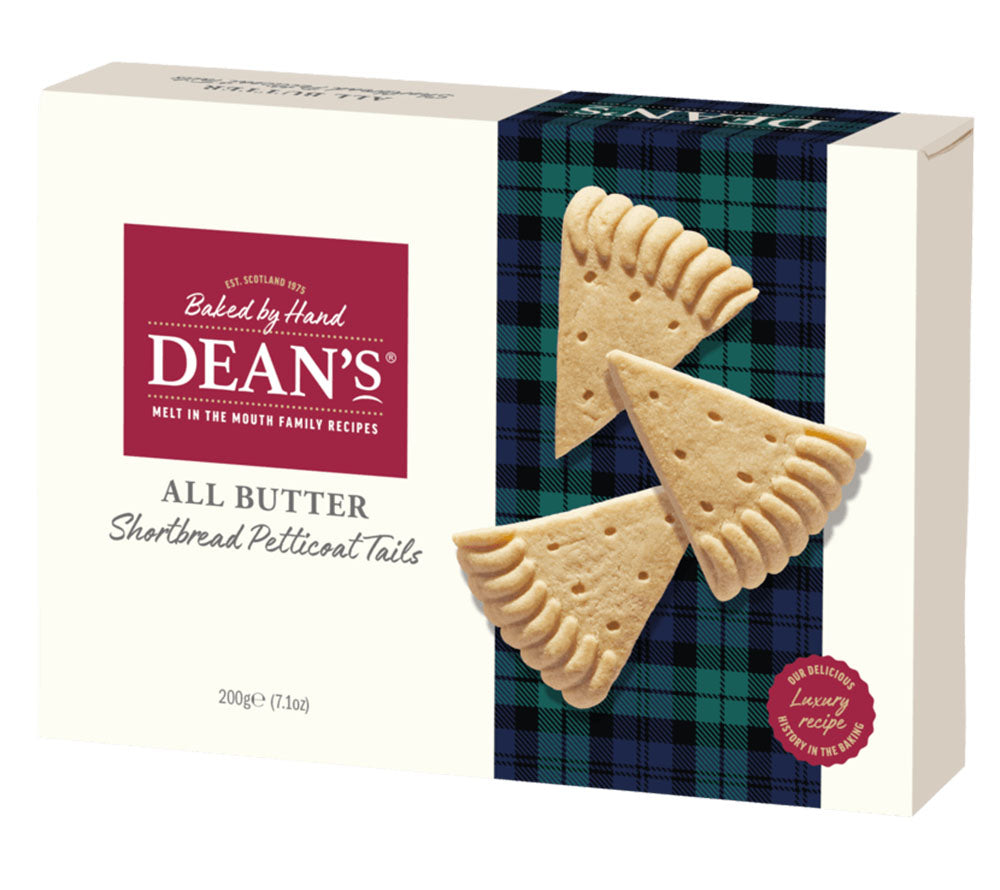 Dean's All Butter Shortbread Petticoat Tails | Publikumsmagnet für Feinkostläden, Geschenkshops | Elegante Optik | Verlässlicher Bestseller