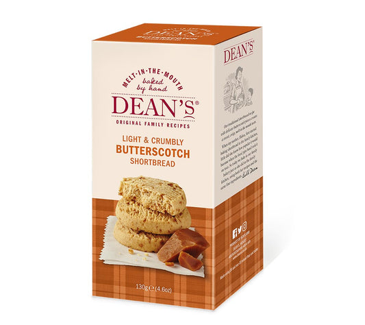 Butterscotch Shortbread Rounds von Deans kaufen | purer Genuss aus Schottland mit Karamell-Note | Ideales Geschenk | EU-weiter Versand