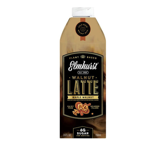 Maple Walnut Latte von Elmhurst | Walnussdrink mit Ahornsirup und Arabica Cold Brew | koffeinhaltiger, pflanzlicher Drink für Ihre gesundheitsbewusste Zielgruppe