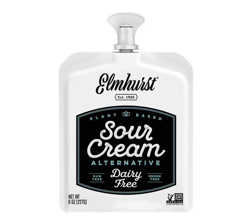 Dairy Free Sour Cream-8 Oz von Elmhurst kaufen | Cremig, mild, pflanzlich | Ideal zu Tacos, Dips, Kartoffeln | EU-weiter Versand