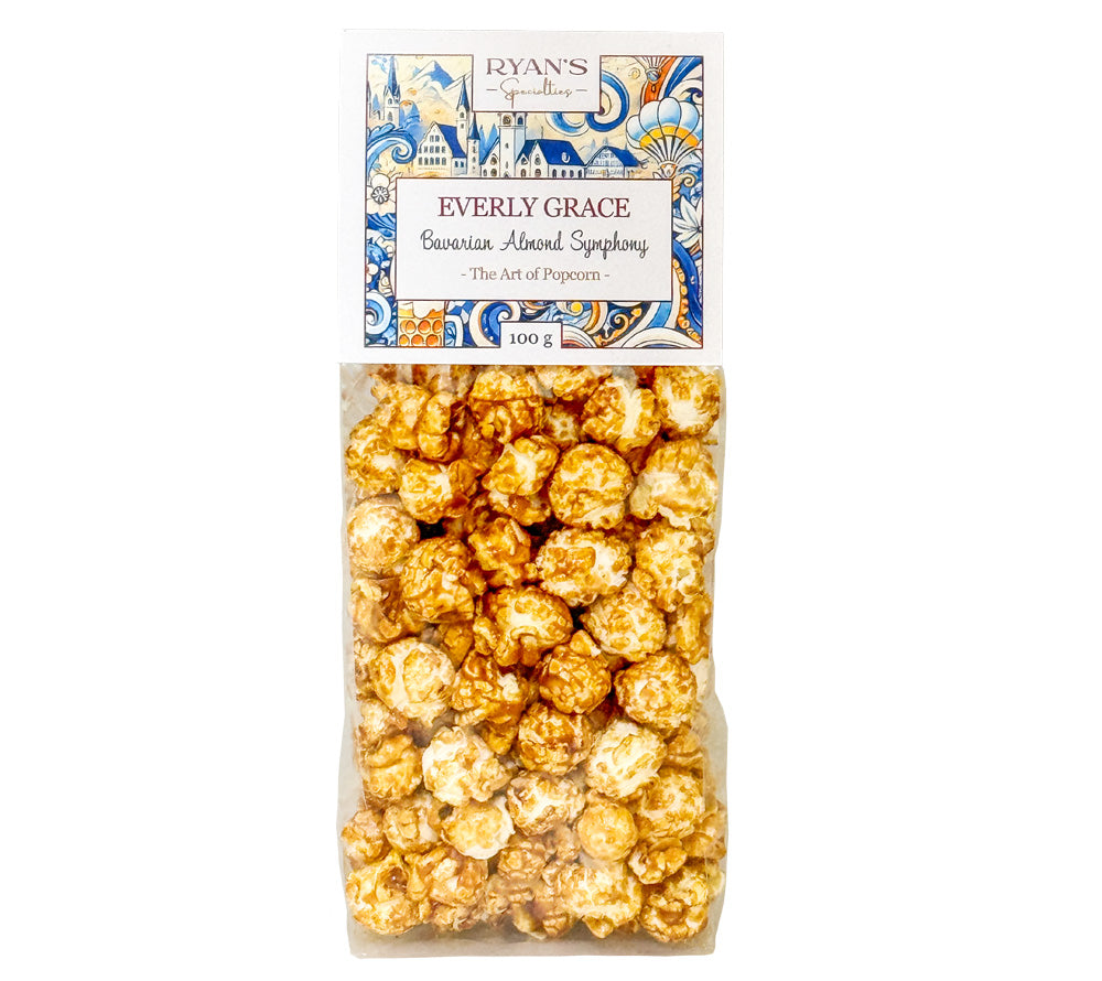 Popcorn Bavarian Almond Symphony von Everly Grace | Ermöglichen Sie Ihren Kunden den puren Geschmack Bayerns | Darf in keinem Sortiment fehlen | EU-weiter Versand