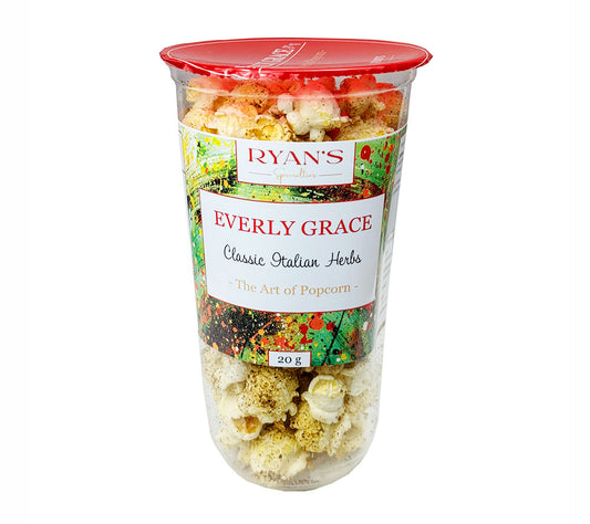 Popcorn Classic Italian Herbs von Everly Grace kaufen | italienisches Flair mit Salz, Rosmarin und Thymian | perfekter Snack im Heimkino 
