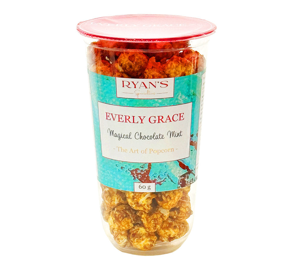 Popcorn Magical Chocolate Mint von Everly Grace | knusprig-süßes Popcorn mit Schokolade und Pfefferminze | Ideal zum Kino-Abend oder als Geschenk | EU-weiter Versand