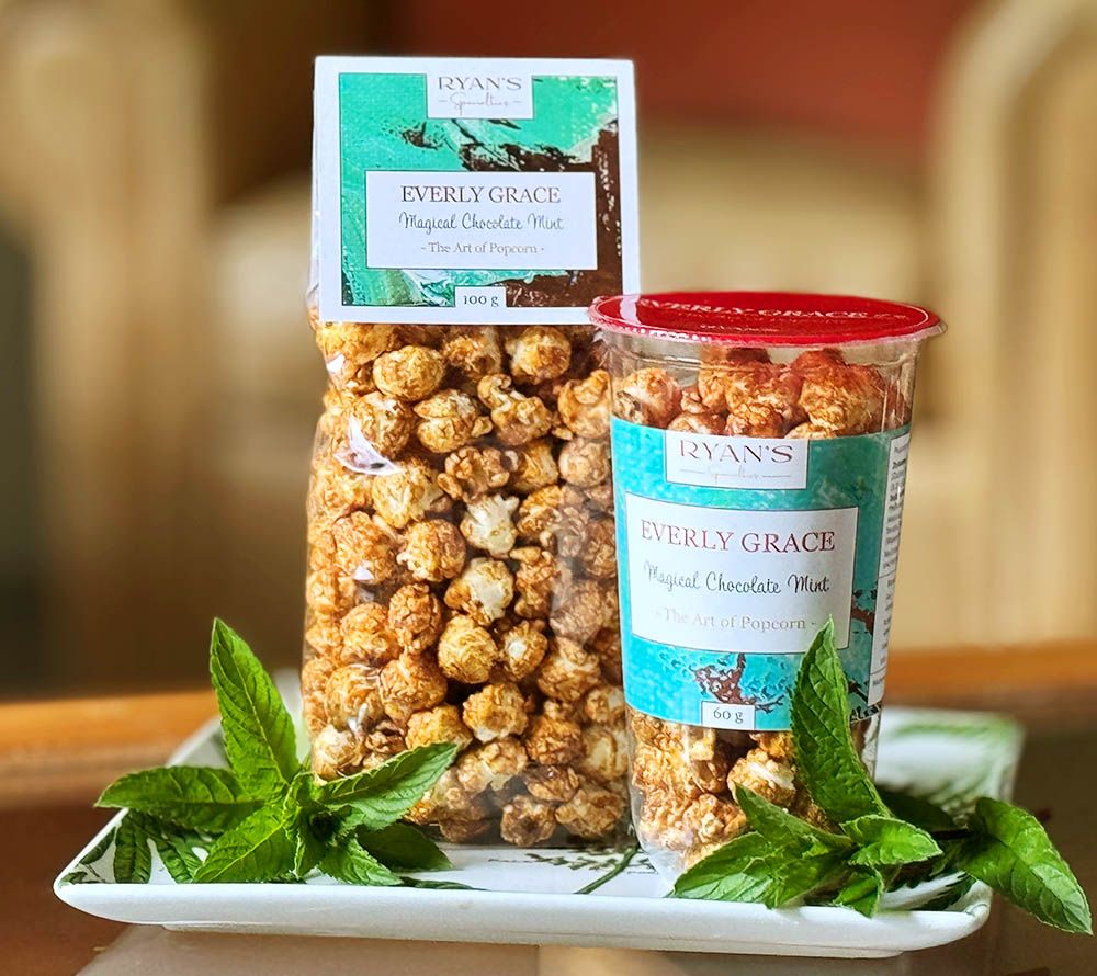 Popcorn Magical Chocolate Mint von Everly Grace | knusprig-süßes Popcorn mit Schokolade und Pfefferminze | Ideal zum Kino-Abend oder als Geschenk