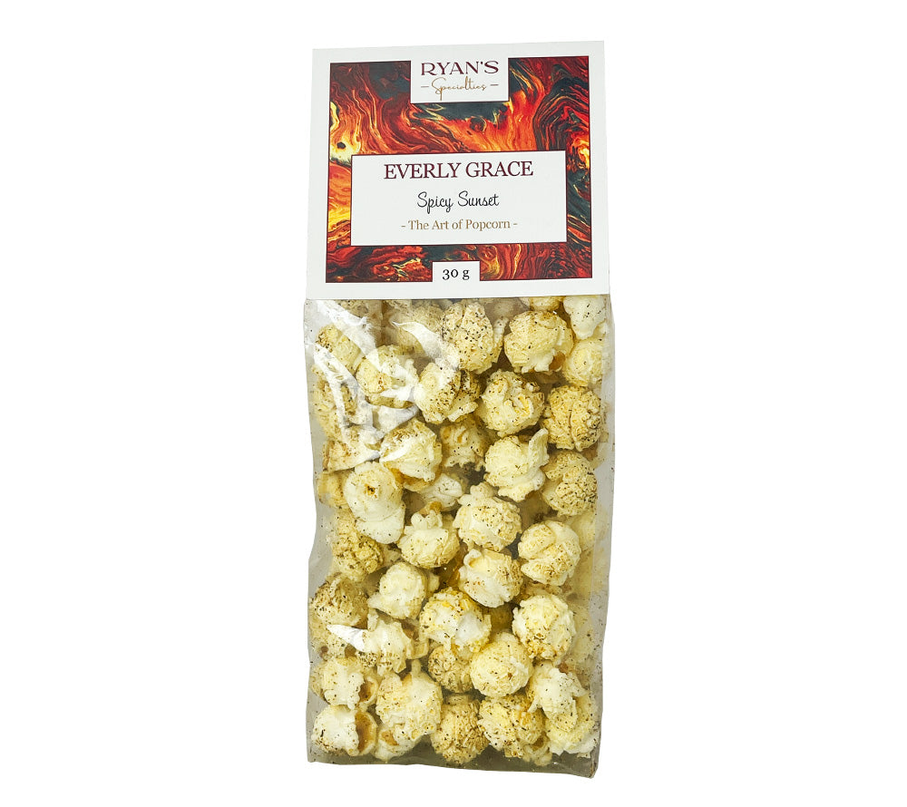 Popcorn Spicy Sunset von Everly Grace kaufen | würzig-luftiges Popcorn | leichte Schärfe | Passt in jedes Gourmet-Sortiment 